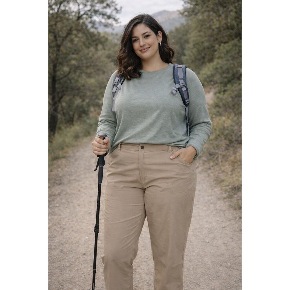 Orvis Khaki Passport Outdoor Activewear Hiking Straight Leg Plus Pants Women 20